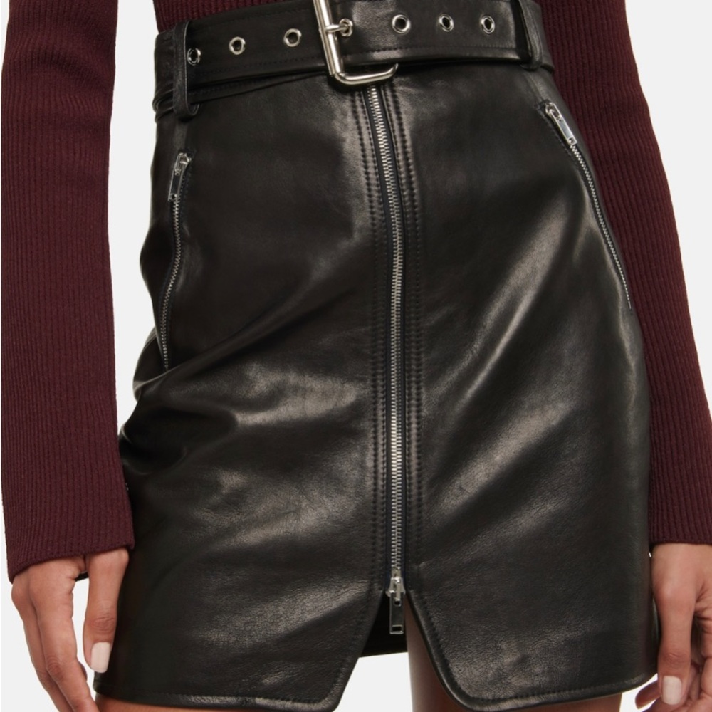 Khaite Luana Leather skirt size 6